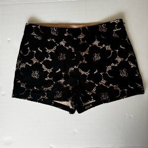 Express Black/Nude Lace Shorts Size 8